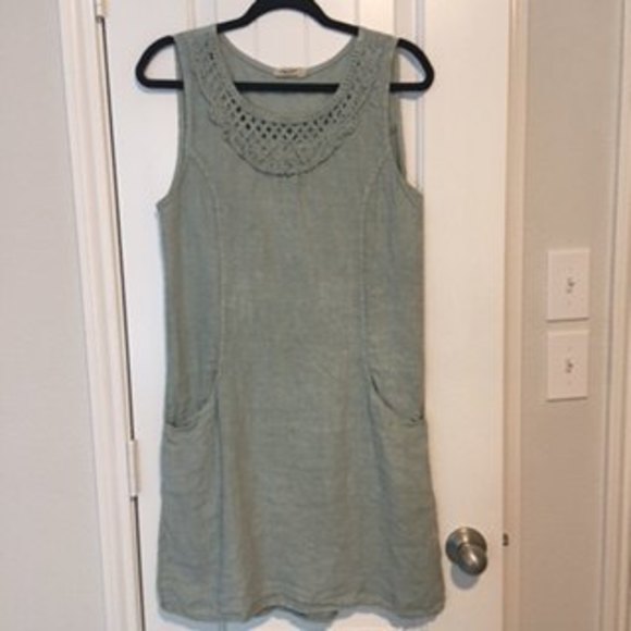 Lungo L'Arno Linen Shift Dress, sz M - Picture 1 of 12